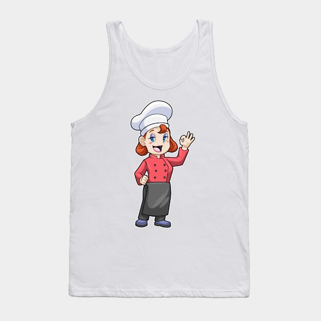 Chef with Cooking apron Tank Top by Markus Schnabel